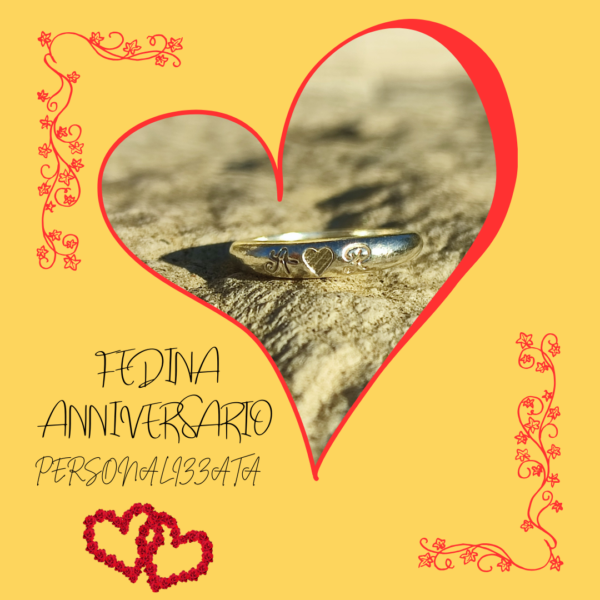 Fedina in argento 925 personalizzata