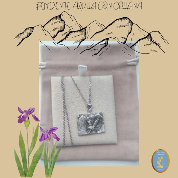 Pendente con aquila e collana in argento 925 / Eagle pendant and necklace in 925 silver