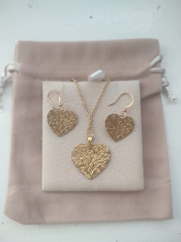 Set – Collana Cuore + Orecchini \ Set – Heart Necklace + Earrings