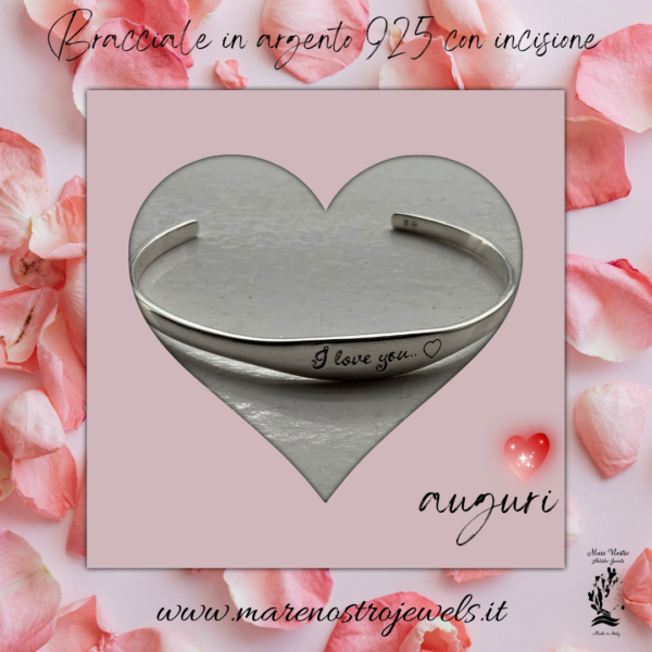 Bracciale semirigido in argento 925 / Semi-rigid bracelet in 925 silver