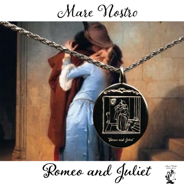 Pendente con collana in argento 925 ” Romeo and Juliet” / Pendant with necklace in 925 silver “Romeo and Juliet”