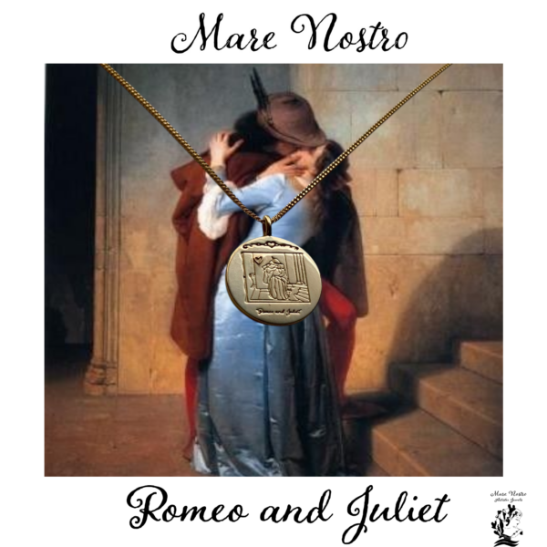 Pendente con collana in ottone ” Romeo and Juliet” / Pendant with necklace brass “Romeo and Juliet”