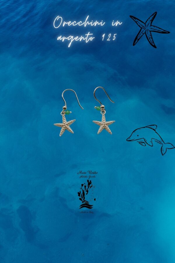 Orecchini stella marina in argento 925 / 925 Silver Starfish Earrings