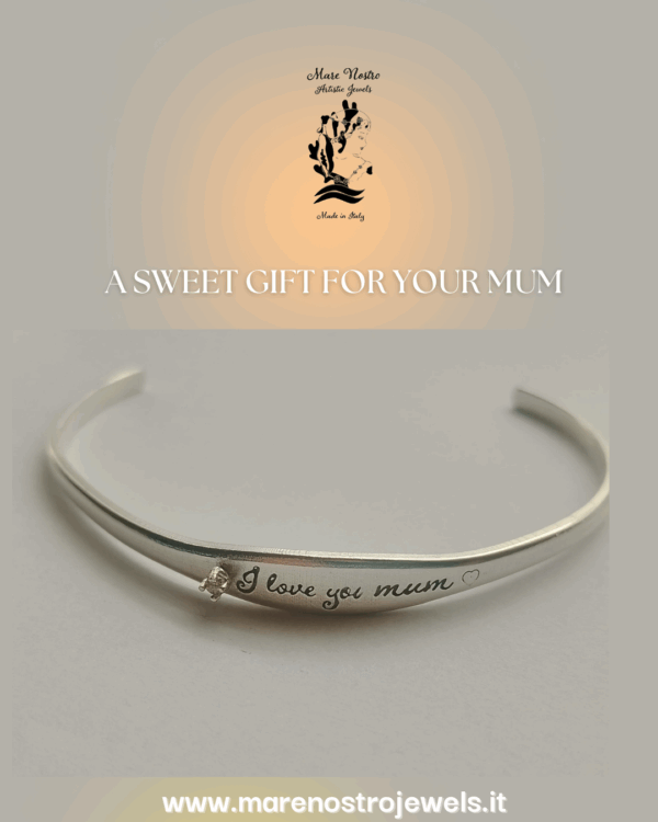 Bracciale semirigido in argento 925 / Semi-rigid bracelet in 925 silver