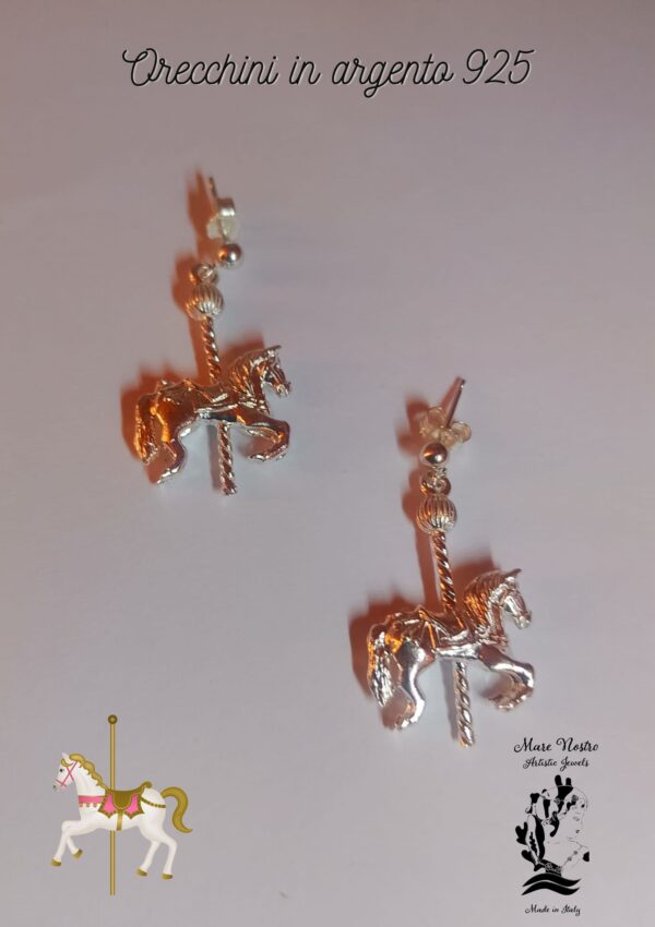 Orecchini pendenti in argento / silver pendant earrings