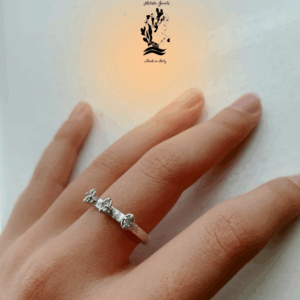 anello argento con acquamarine